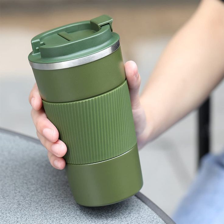 510ml Stainless Steel Coffee Cup, Vacuum Insulated Travel Mug for Home Office Outdoor Works Great for Ice Drinks and Hot Beverage