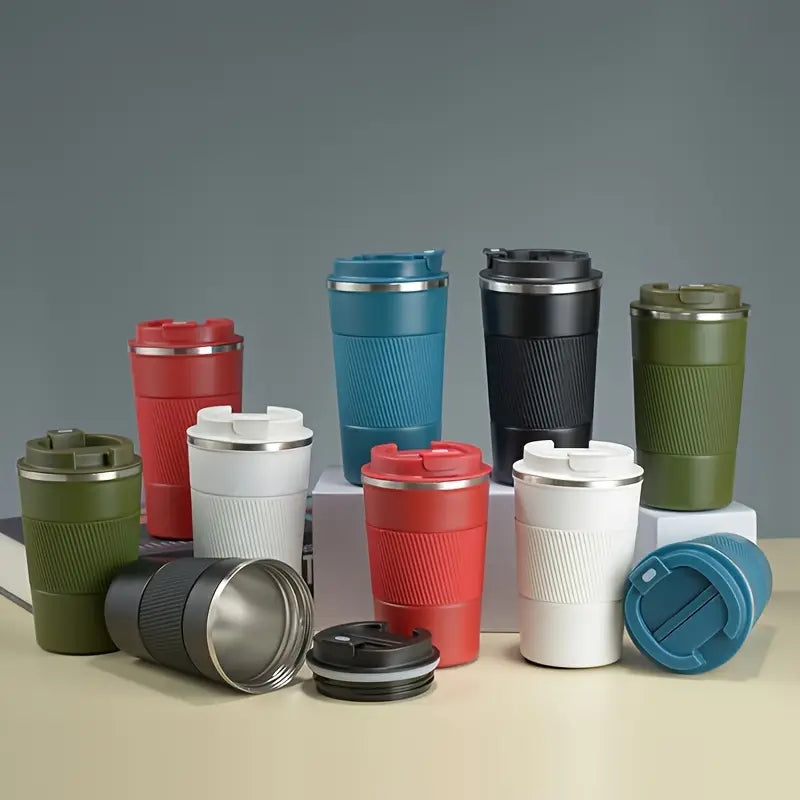 510ml Stainless Steel Coffee Cup, Vacuum Insulated Travel Mug for Home Office Outdoor Works Great for Ice Drinks and Hot Beverage