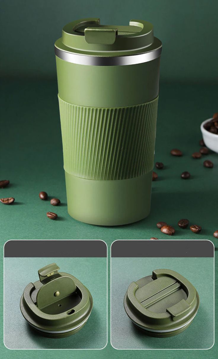 510ml Stainless Steel Coffee Cup, Vacuum Insulated Travel Mug for Home Office Outdoor Works Great for Ice Drinks and Hot Beverage