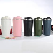 510ml Stainless Steel Coffee Cup, Vacuum Insulated Travel Mug for Home Office Outdoor Works Great for Ice Drinks and Hot Beverage