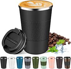 510ml Stainless Steel Coffee Cup, Vacuum Insulated Travel Mug for Home Office Outdoor Works Great for Ice Drinks and Hot Beverage